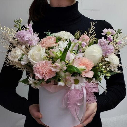 Flowers in a box are a gentle gift
