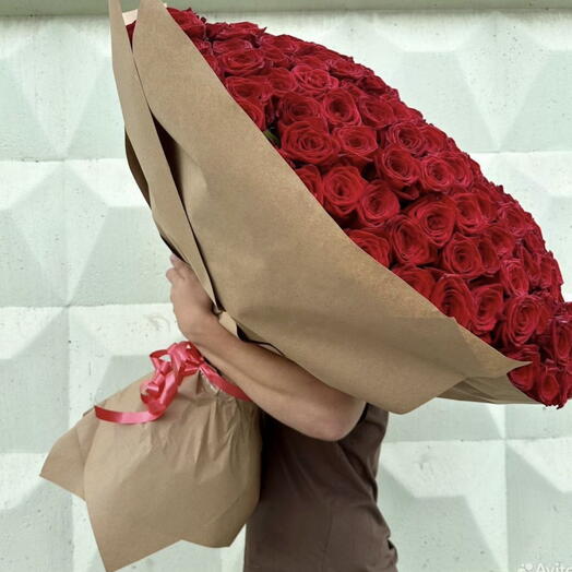 301 красная Роза 💕шикарный , большой букет 💗