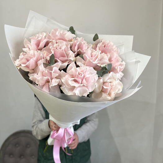 Французские розы с эвкалиптом 🥰