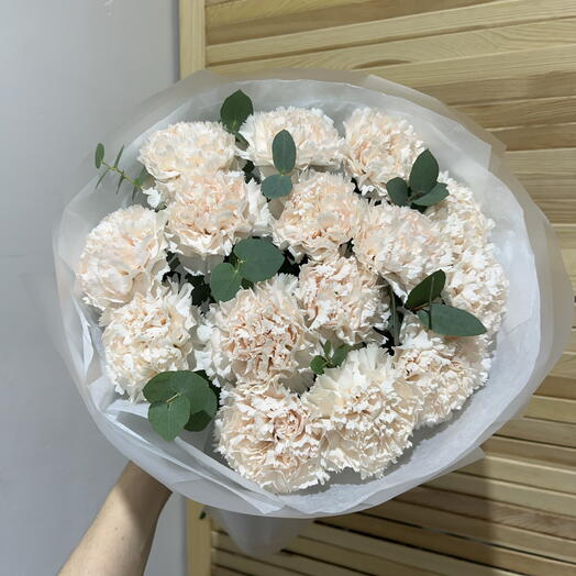Диантус нежный молочный и эвкалипт 🧡