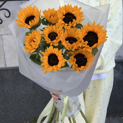 Солнечный букет с подсолнухами💛