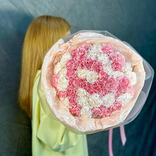 Большой букет с диантусом (гвоздикой)