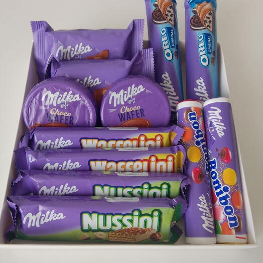 Cладкий бокс Milka подарочный набор 12 с редкими сладостями