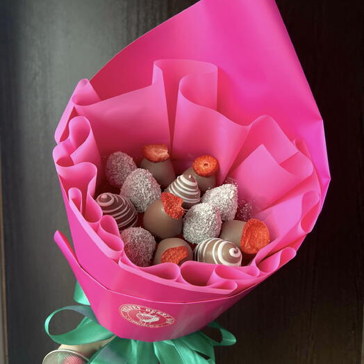 Букет из клубники в шоколаде "Мини Клубничка" 250гр 💗