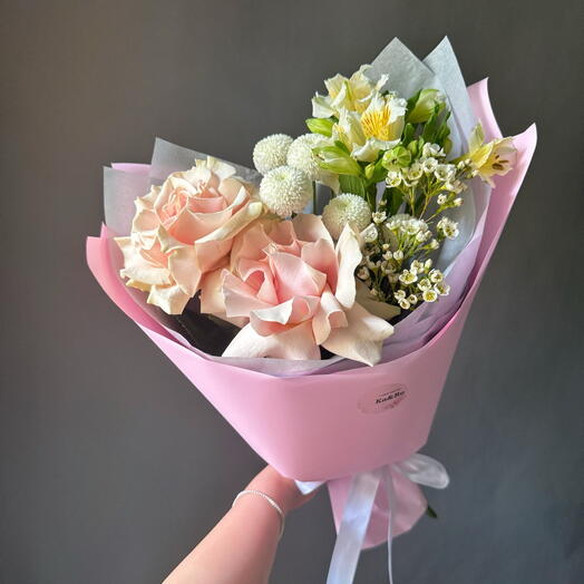 «Нежное утро 🌸» букет с французской розой