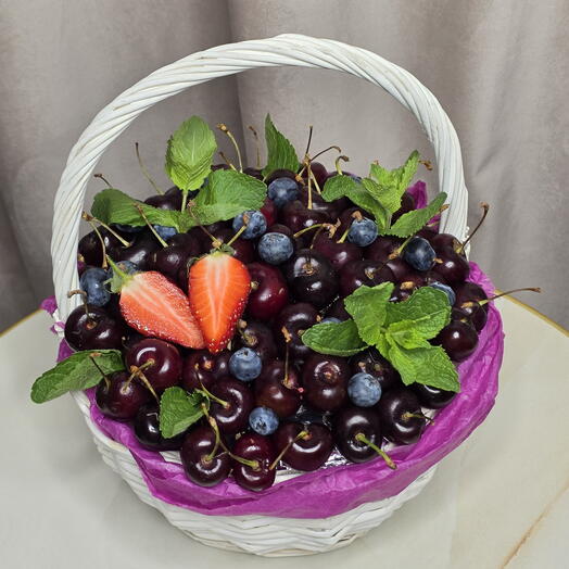 Летняя корзинка мини с черешней 🍒