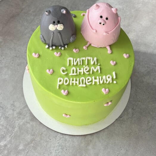 Бенто торт котик. Влюбленные