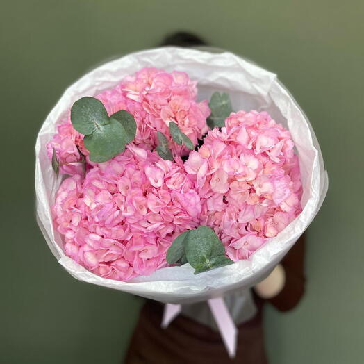 Мелисса🌸 букет 18 (гортензия 3шт., эвкалипт)