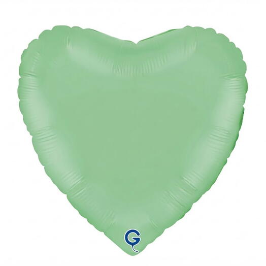 Matte Green Heart Foil Balloon