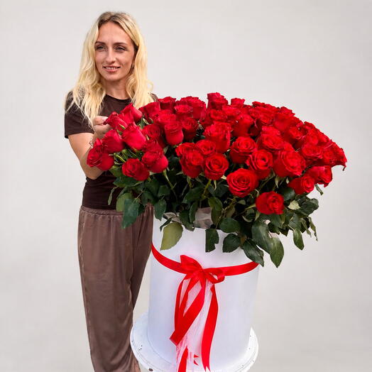 Коробка гигант 101 Роза