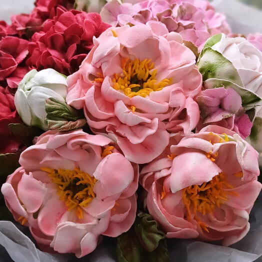 Букет из зефира пионы🌸🌸🌸