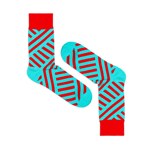 Носки Диагональ,бирюзовый/39-41