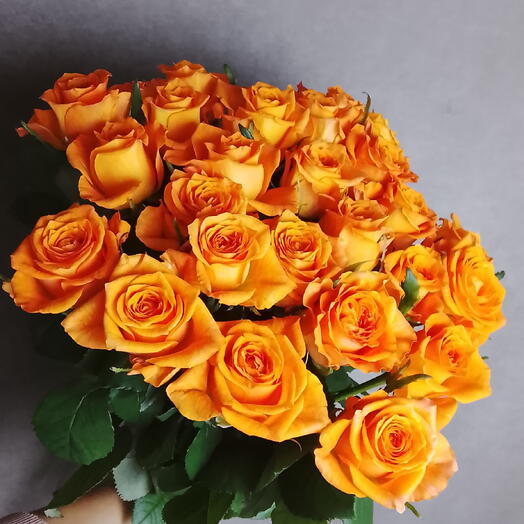 25 рыженьких роз