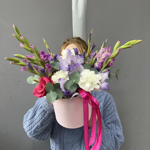 Композиция в сиреневых оттенках с Гладиолусами 💜
