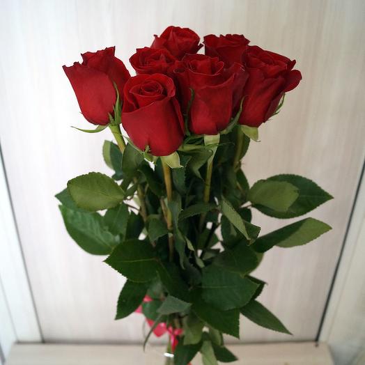 7 red roses