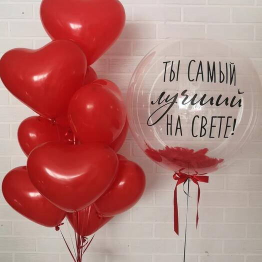 Набор с красными сердцами