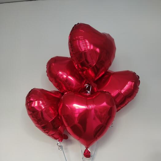 Set of 5 foil balls