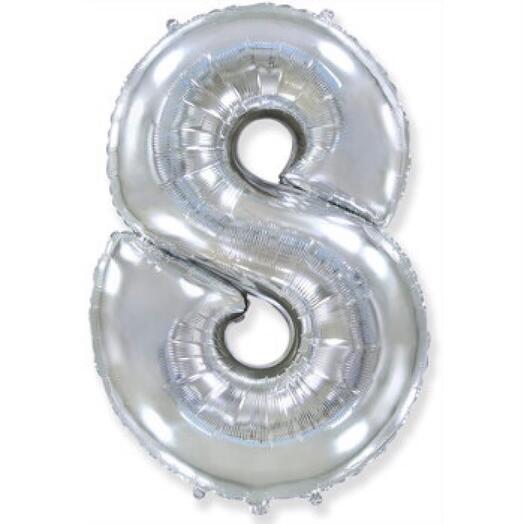 Figure 8 silver, 102 cm
