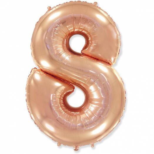 Figure 8 rose gold, 102 cm