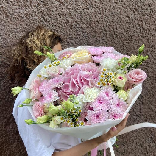 Author's bouquet with hydrangea