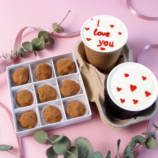 Juego de 2 pasteles Bento y una Caja de trufas de cerezas