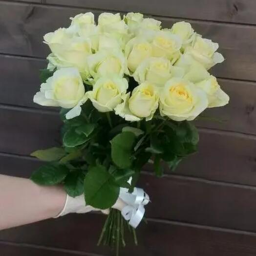 Букет роза белая