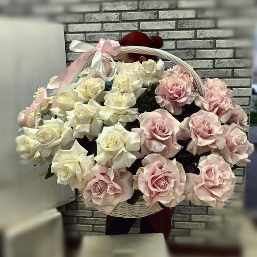 Basket with Roses
