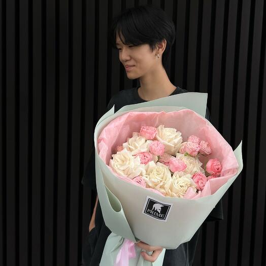 Евро букет из роз