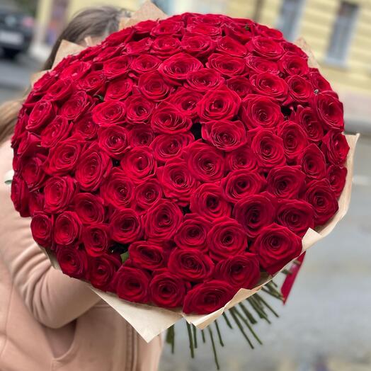 101 rosa roja 60 cm