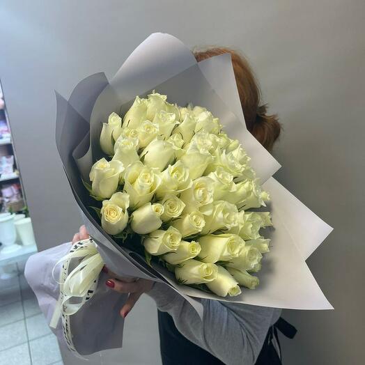 Букет из 51 белой розы