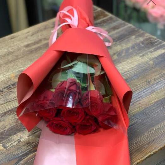 Ramo de rosas Burdeos 2