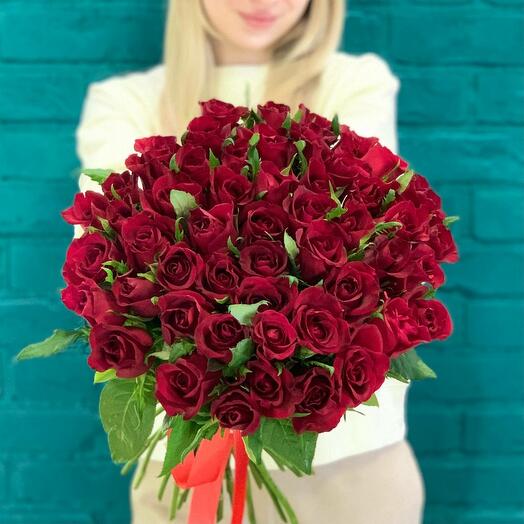 Букет из 51 красной розы