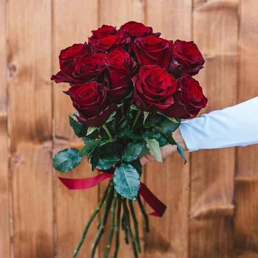Bouquet of 11 roses Premium Explorer 60-70 cm