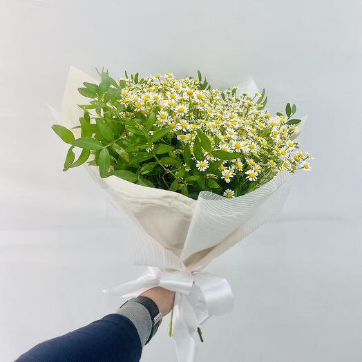 Букет 25 кустовых ромашек