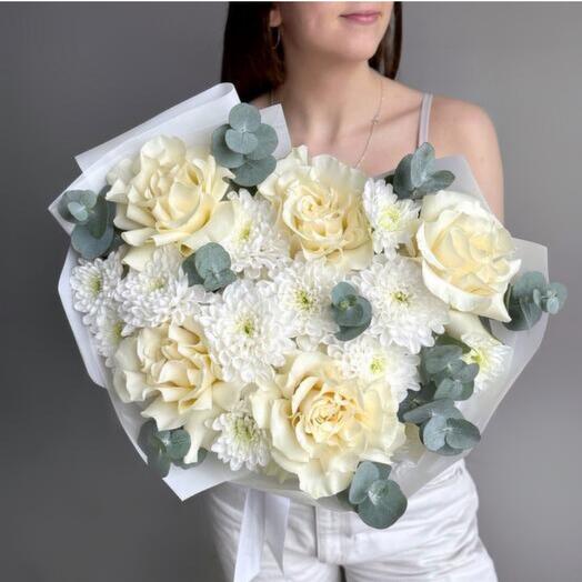 Букет французских роз , хризантем 💕