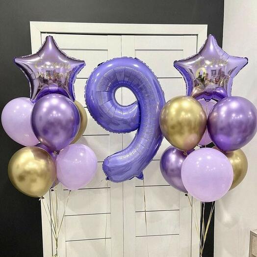 Фонтан из гелиевых воздушных шаров 85