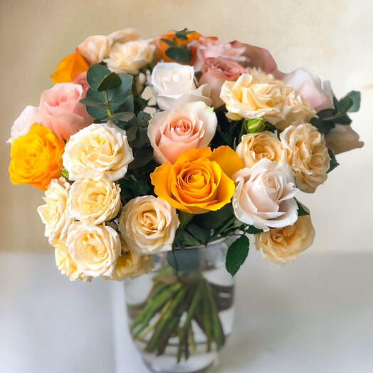 A Bouquet of Mixed Mini Roses