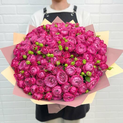 Пионовидная роза Марвел 51шт в букете
