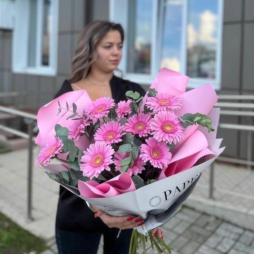 11 гербер с зеленью