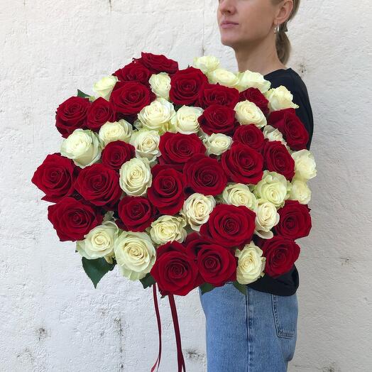 45 imported roses 90 cm