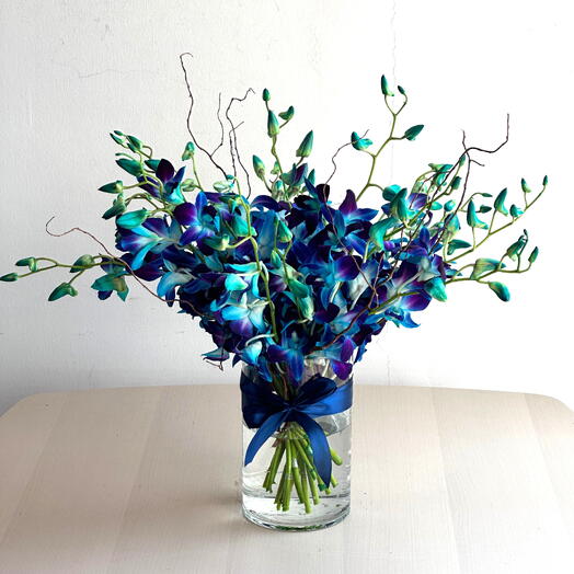 Blue Orchid Vase