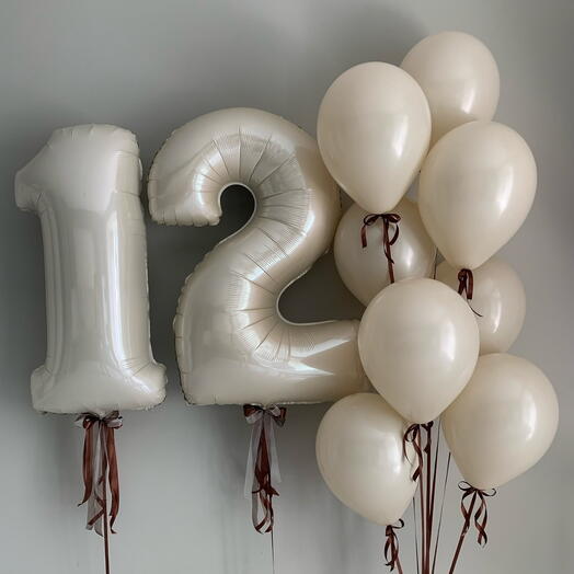 Globos numeros de helio a elegir 2 unisades, y 10 Globos de latex