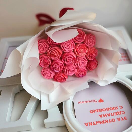 Шоколадный букет 17 роз