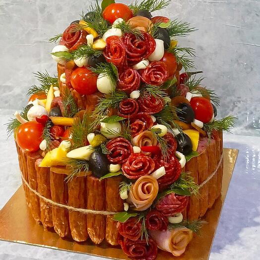 Ramo masculino, pastel de salchicha