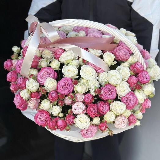 Spray roses in basket🌸