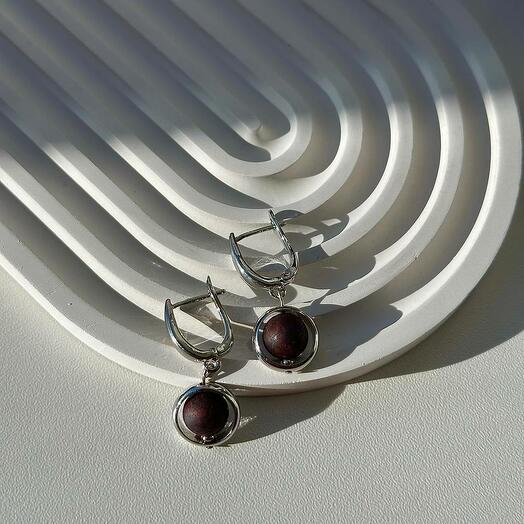 Серьги с Красной Яшмой