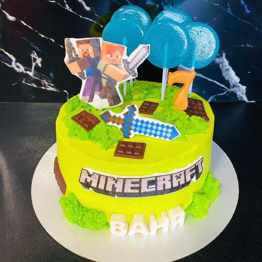 Детский торт 2кг MINECRAFT