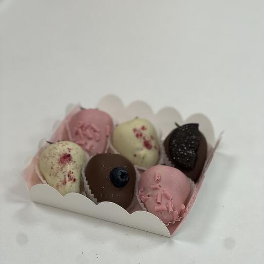 Fresas cubiertas de chocolate (6 piezas )