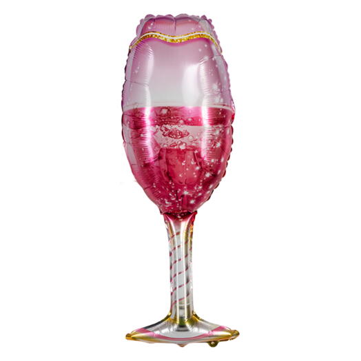 Воздушный шар гелий бокал шампанского розовый. Helium balloon glass of champagne pink