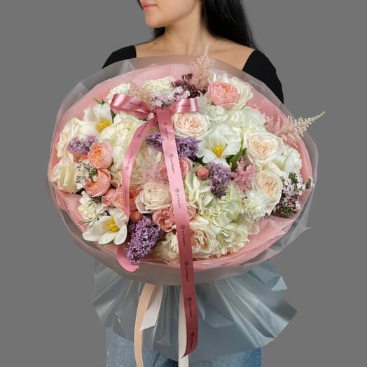 Цветы Букет Art Flowers Розовый шепот